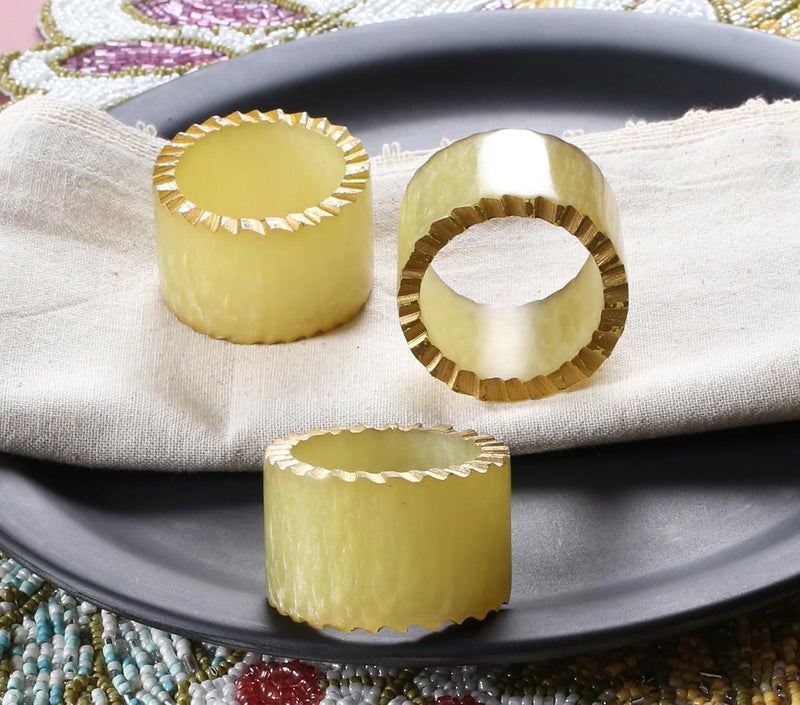 CLEENTABLE Epoxy Resin Napkin Rings Set of 12 - Handmade Dining Napkin Holder Classic, Everyday, Thanksgiving, Holiday, Christmas, Festive, Party, Gift, Farmhouse Décor (Green) - - Image 5