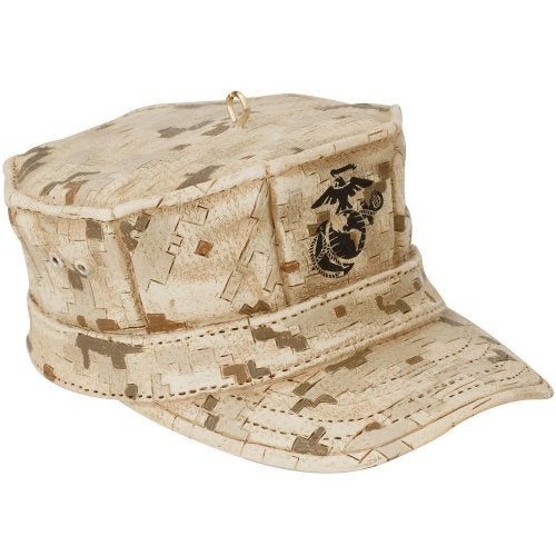 Kurt Adler U.S. Marine Corps Cap Christmas Ornament - Image 1