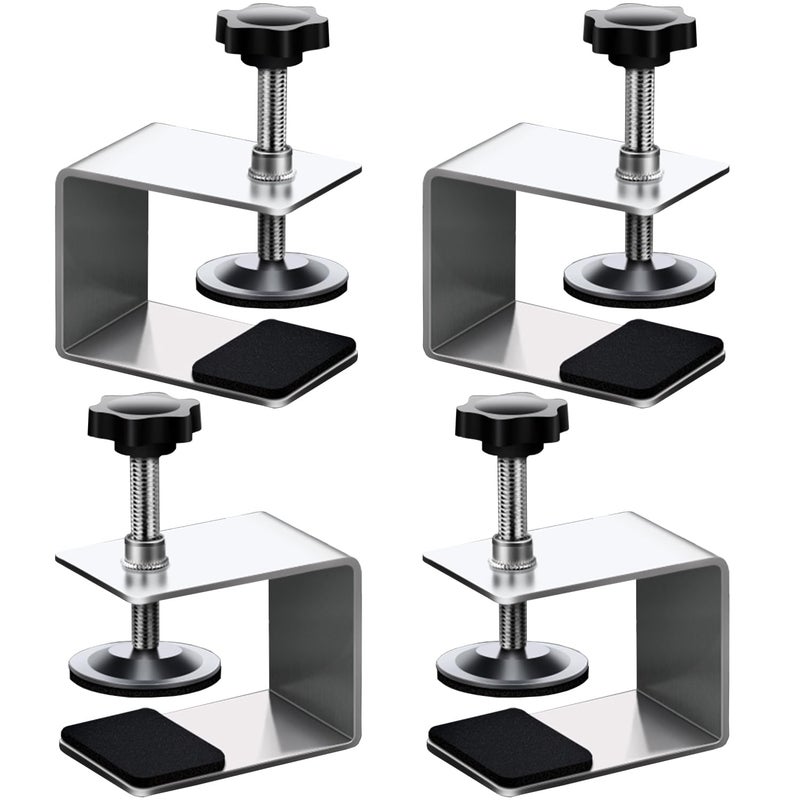 LISUNLI 4Pcs Drawer Fixing Clip, Cold-Rolled Steel Clamps for Woodworking, Cabinet Installation Tools Front Drawer Jig for Tables & Desk Mount - Image 1