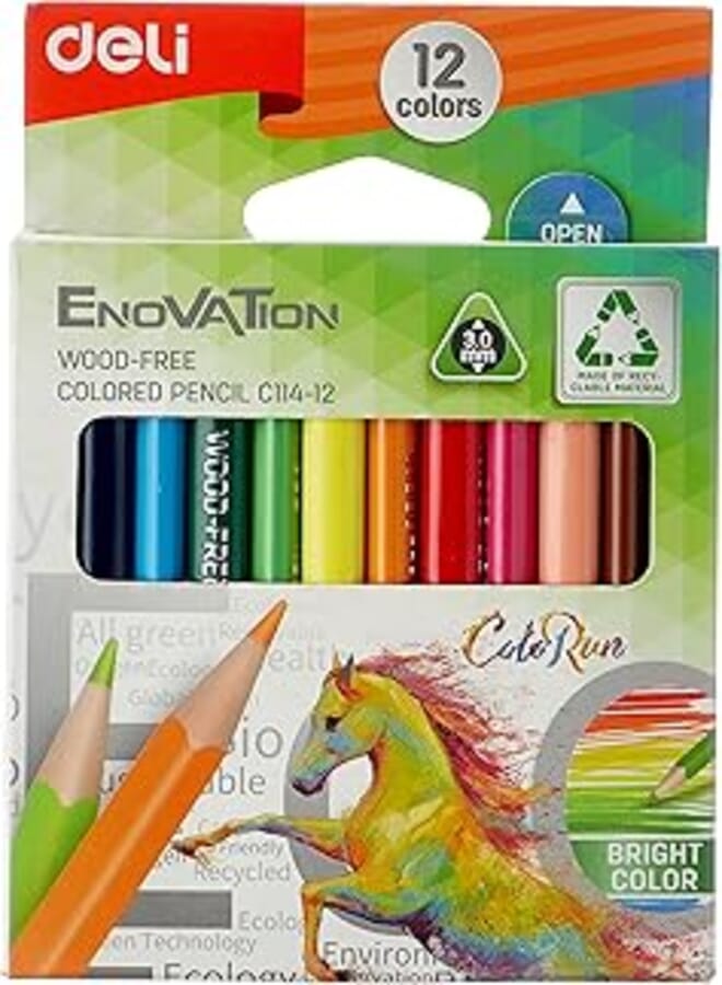 Deli Coloring Product Colored Pencil C114-12 Assorted