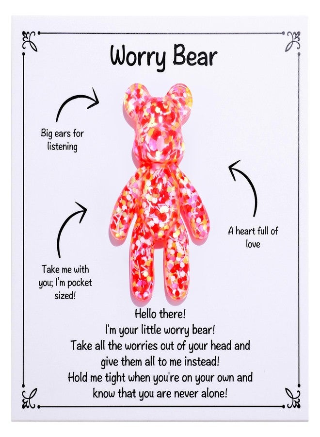 Aesnefe Pocket Bear Hug - Anxiety & Stress Relief Gift, Autism Fidget, Comforting Back to School Gift for Son, Daughter - Red - Image 1