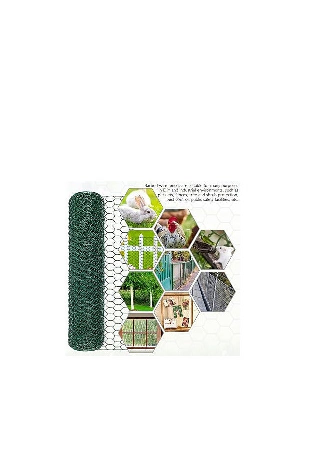 KNP KNP Wire Mesh Fencing, Galvanized PVC Coated Garden Fencing, Green Steel Nets for Farming Fence, Plant Chicken Wire Fence and Animals Hen-houses Small (3.67 Mtr) (3/4" X 3FT X 12FT X 19MM) 12 feet  - Image 2
