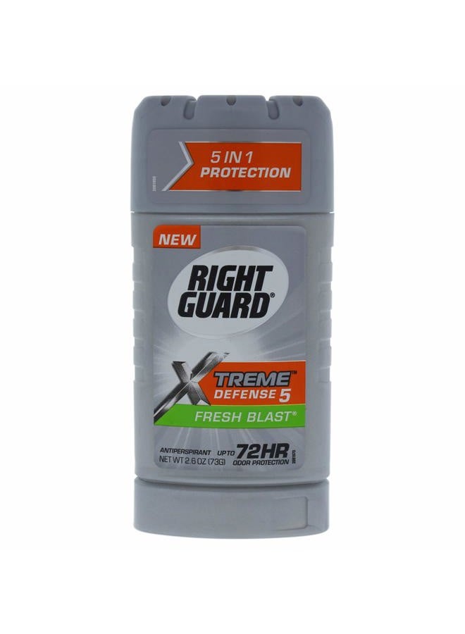 Right Guard Xtreme Defense 5 Anti-Perspirant & Deodorant, Fresh Blast 2.60 oz - Image 2