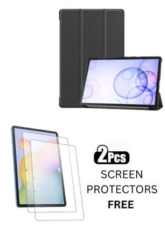 For Samsung Galaxy Tab S8 / Tab S7 11 inch Case SM-X700 X706 T870 T875 T878, Protective Stand Case Hard Shell Cover - Black With 2 FREE Screen Protectors