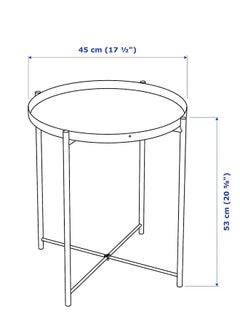 JCB CHIC Round End Table,Small Sofa Side Table For Coffee Anti-Rust Waterproof Metal with Removable  - Image 3