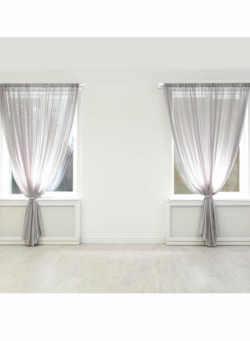 SOLARAE Extendable Curtain Rod, Cupboard Bars Tensions Rod Adjustable 4 Plastic with 12 Pcs Self Adhesive Hooks for Home Bathroom Supply (White) - Image 4