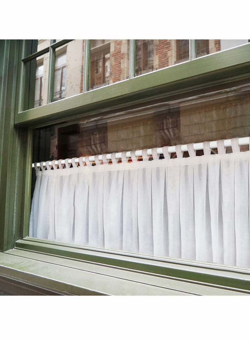 SOLARAE Extendable Curtain Rod, Cupboard Bars Tensions Rod Adjustable 4 Plastic with 12 Pcs Self Adhesive Hooks for Home Bathroom Supply (White) - Image 5