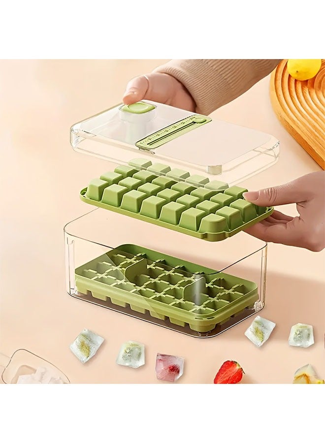 HOMESTAR Double Layer 56 Grid Ice Cube Maker Tray - Large Capacity Ice Maker with Easy-Release Design, Transparent Lid & Controller, Durable Plastic for Refrigerator, Beverages, Coffee & Kitchen Essentials, Ice Cube Trays for Freezer, Beverage Cooling, Integrated Handle Feature, Easyrelease Mechanism, Freezer Storage, Sturdy Construction, Household Use - Image 5