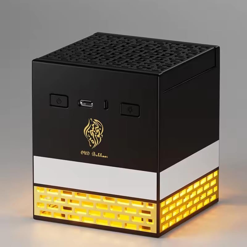 GLEVAR Quran Speaker Kaaba Design  Remote Control Audio Player  114 Surahs, 18 Reciters, Built-in Bakhoor Burner, Night Light Mode, Multilingual Quran, Ideal Ramadan Gift - Image 3