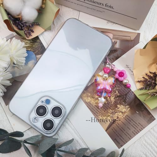 cioatu Homvog 1-4PCS Cute Phone Charms Aesthetic Y2K Cell Phone Charms Strap Strawberry Butterfly Star PhoneCharm Y2K Accessories for Bag Keychain Airpods Camera Pendants Decor (2x Flower Butterfly) - Image 4