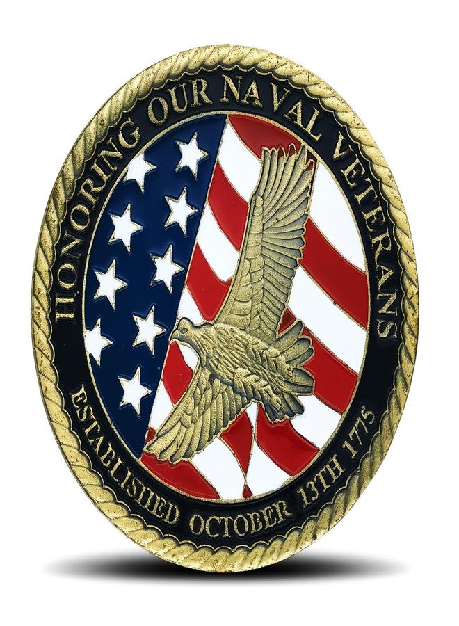 Aomcisi USA Navy Veterans Challenge Coin - Honoring Our Naval Veterans Inspirational Gift - Image 1