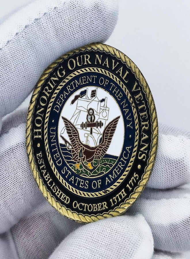 Aomcisi USA Navy Veterans Challenge Coin - Honoring Our Naval Veterans Inspirational Gift - Image 5