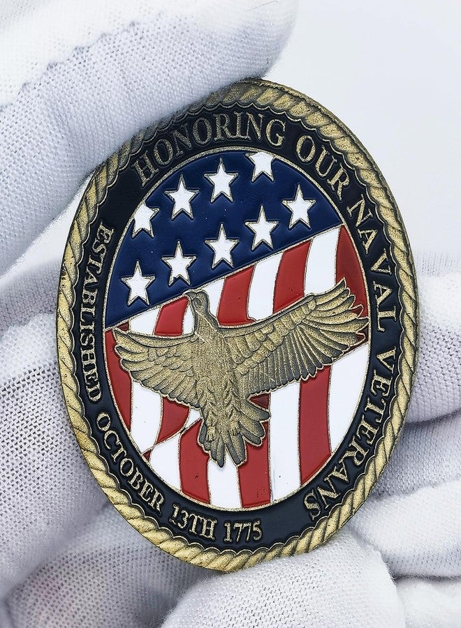 Aomcisi USA Navy Veterans Challenge Coin - Honoring Our Naval Veterans Inspirational Gift - Image 4