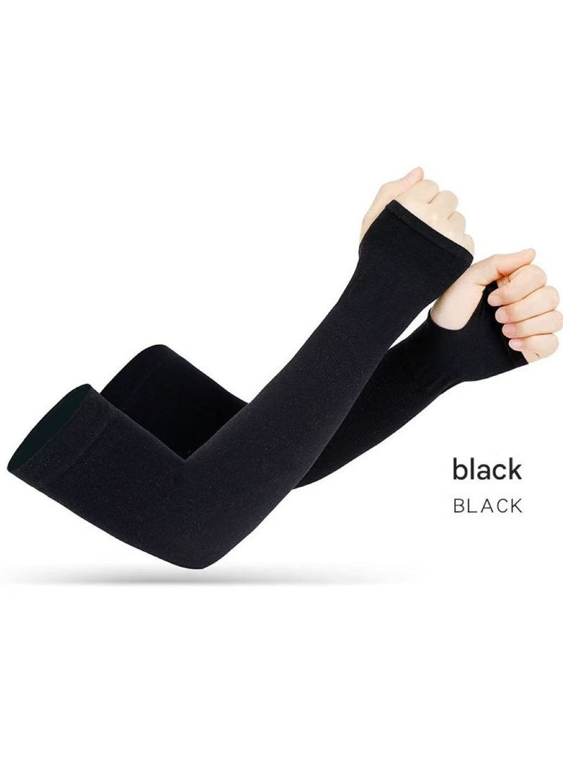 Goolsky Summer UV Protection Ice Silk Arm Sleeves Unisex Cooling Sun Sleeves for Driving Cycling Outdoor Sports  - Image 1