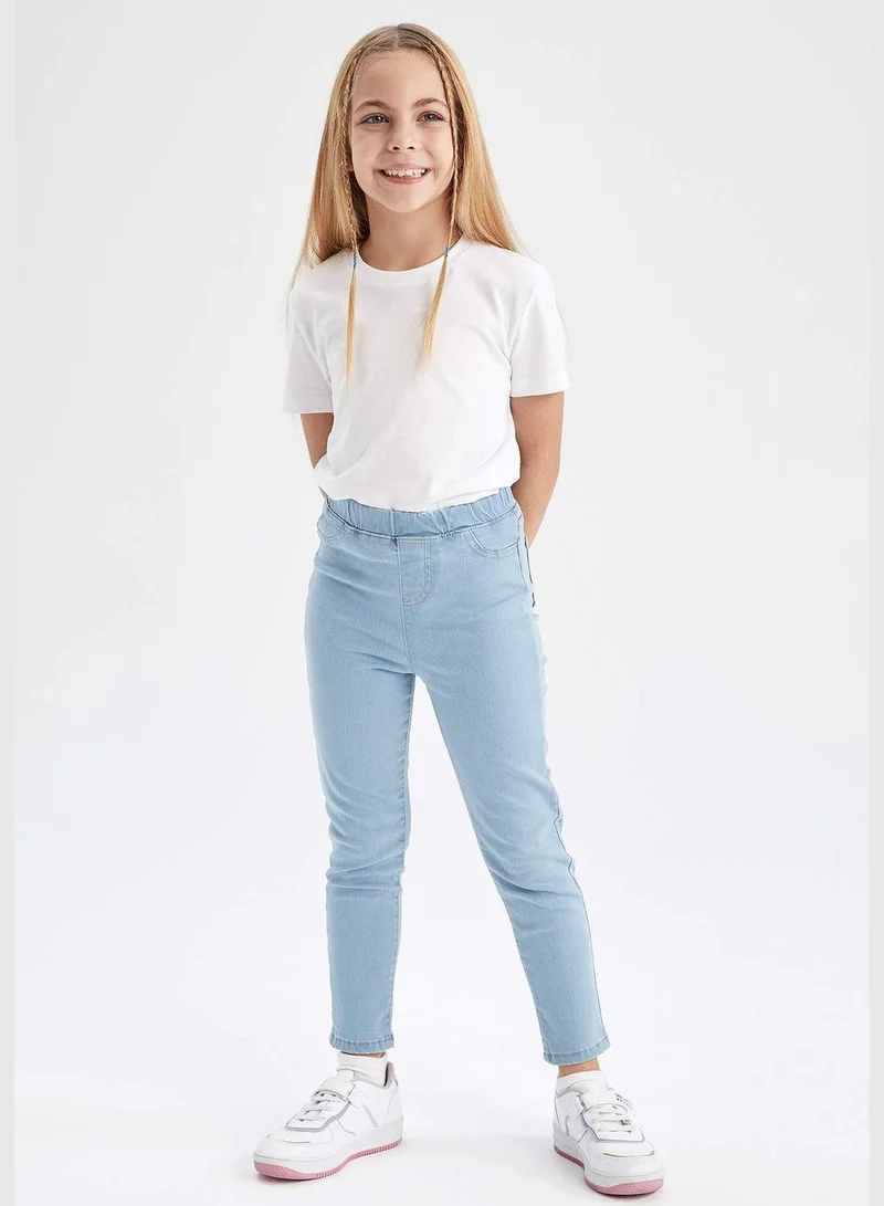 DeFacto Slim Fit Elasticated Waist Jean Trousers