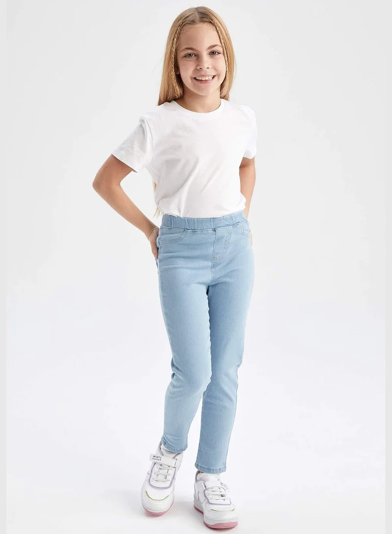 DeFacto Slim Fit Elasticated Waist Jean Trousers