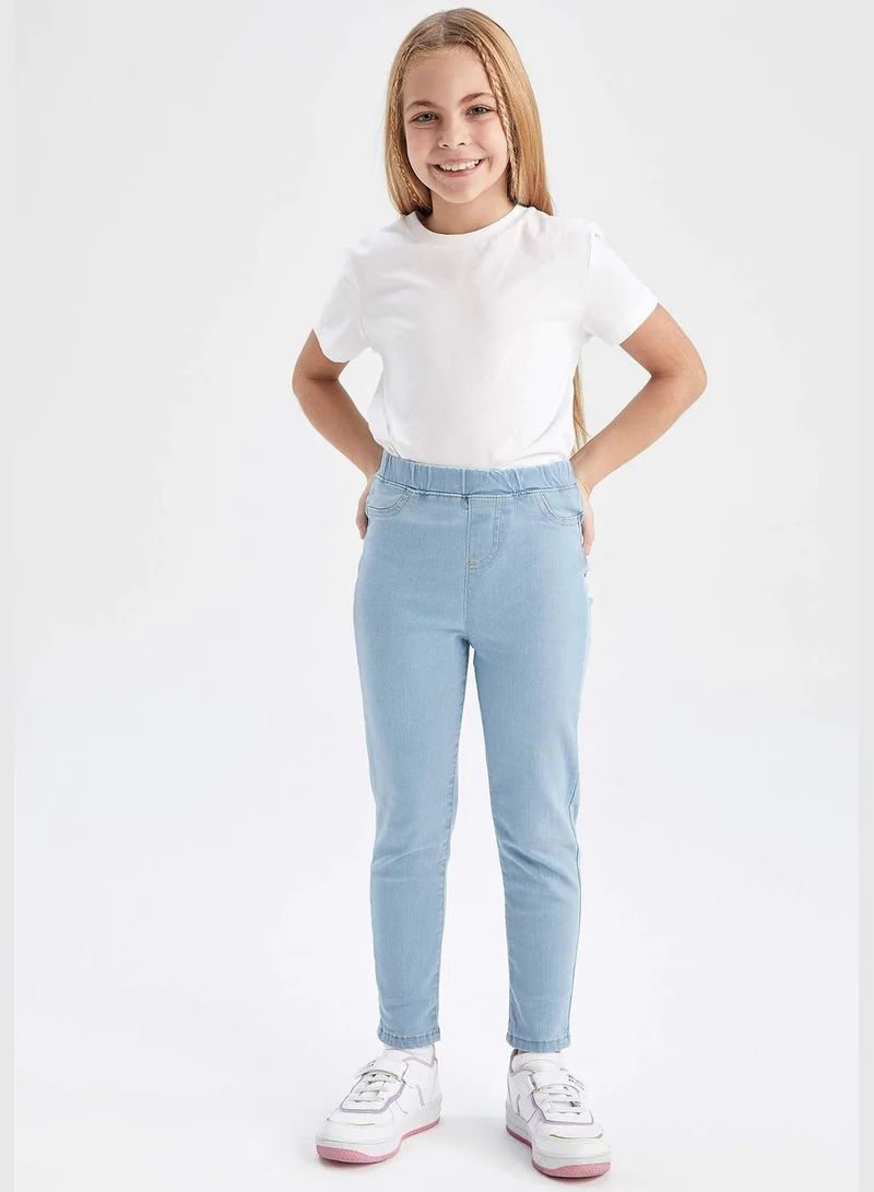 DeFacto Slim Fit Elasticated Waist Jean Trousers
