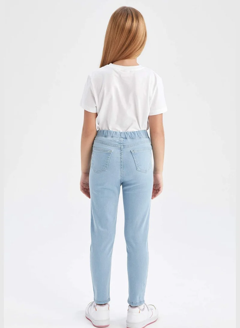 DeFacto Slim Fit Elasticated Waist Jean Trousers