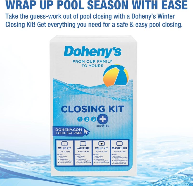 Dohenys Ultimate Pool Closing Kit, Winterizing Chemicals for Above Ground Pools, Inground Pools, Prevents Stains, Rust, Scale, Algae, Treats up to 35,000 Gallons - Image 2