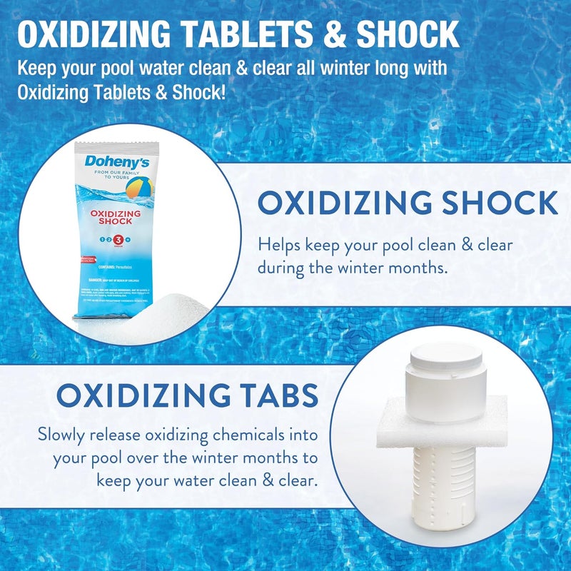 Dohenys Ultimate Pool Closing Kit, Winterizing Chemicals for Above Ground Pools, Inground Pools, Prevents Stains, Rust, Scale, Algae, Treats up to 35,000 Gallons - Image 4