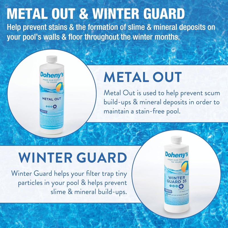 Dohenys Ultimate Pool Closing Kit, Winterizing Chemicals for Above Ground Pools, Inground Pools, Prevents Stains, Rust, Scale, Algae, Treats up to 35,000 Gallons - Image 3
