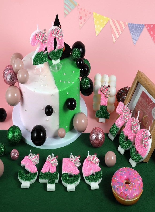 IDIJOLI Wicked Birthday Candle Pink and Green Number 6 Candle Birthday Cake Topper Cupcake Decor Witch Themed Party Decorations Anniversary Celebrations Supplies Favors - Image 4