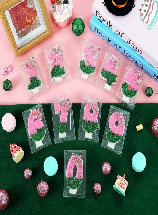 IDIJOLI Wicked Birthday Candle Pink and Green Number 6 Candle Birthday Cake Topper Cupcake Decor Witch Themed Party Decorations Anniversary Celebrations Supplies Favors - Image 5