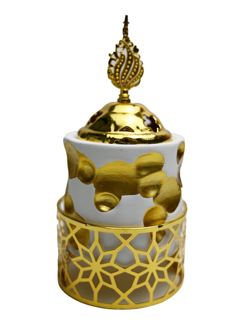 Incense Burner Bowl, Ceramic Handicraft Incense Holder for Sticks, Coil Lotus Ash Catcher Tray Incense Burner Holder for Home Fragrance Accessories  - Image 1