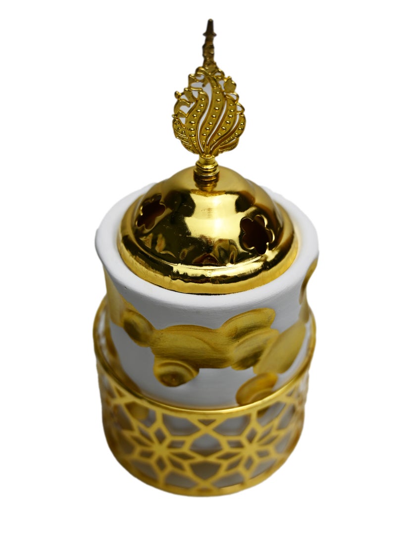 Incense Burner Bowl, Ceramic Handicraft Incense Holder for Sticks, Coil Lotus Ash Catcher Tray Incense Burner Holder for Home Fragrance Accessories  - Image 2