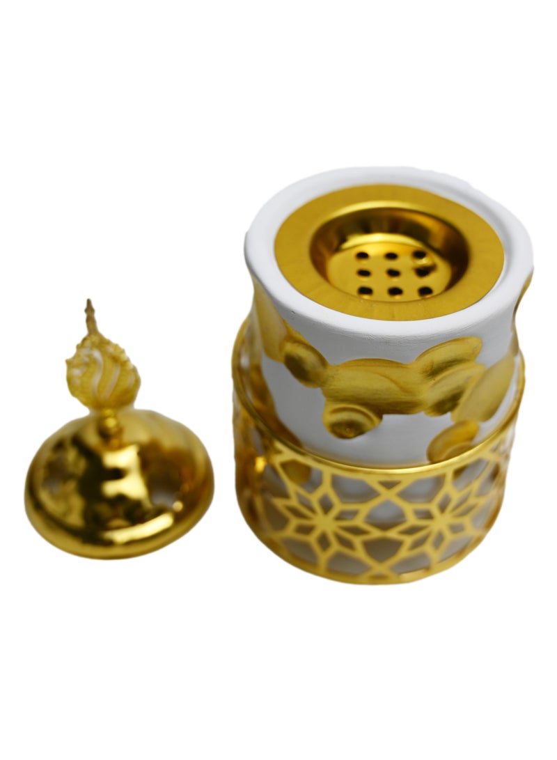 Incense Burner Bowl, Ceramic Handicraft Incense Holder for Sticks, Coil Lotus Ash Catcher Tray Incense Burner Holder for Home Fragrance Accessories  - Image 3