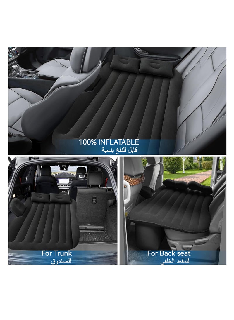 Generic - Huake Car Inflatable Mattress, Folding Car Bed, Travel Inflatable Back Seat Air Bed Cushion, Portable Camping Universal Suv Extended Air Sleeping Couch With Air Pillows - Image 1