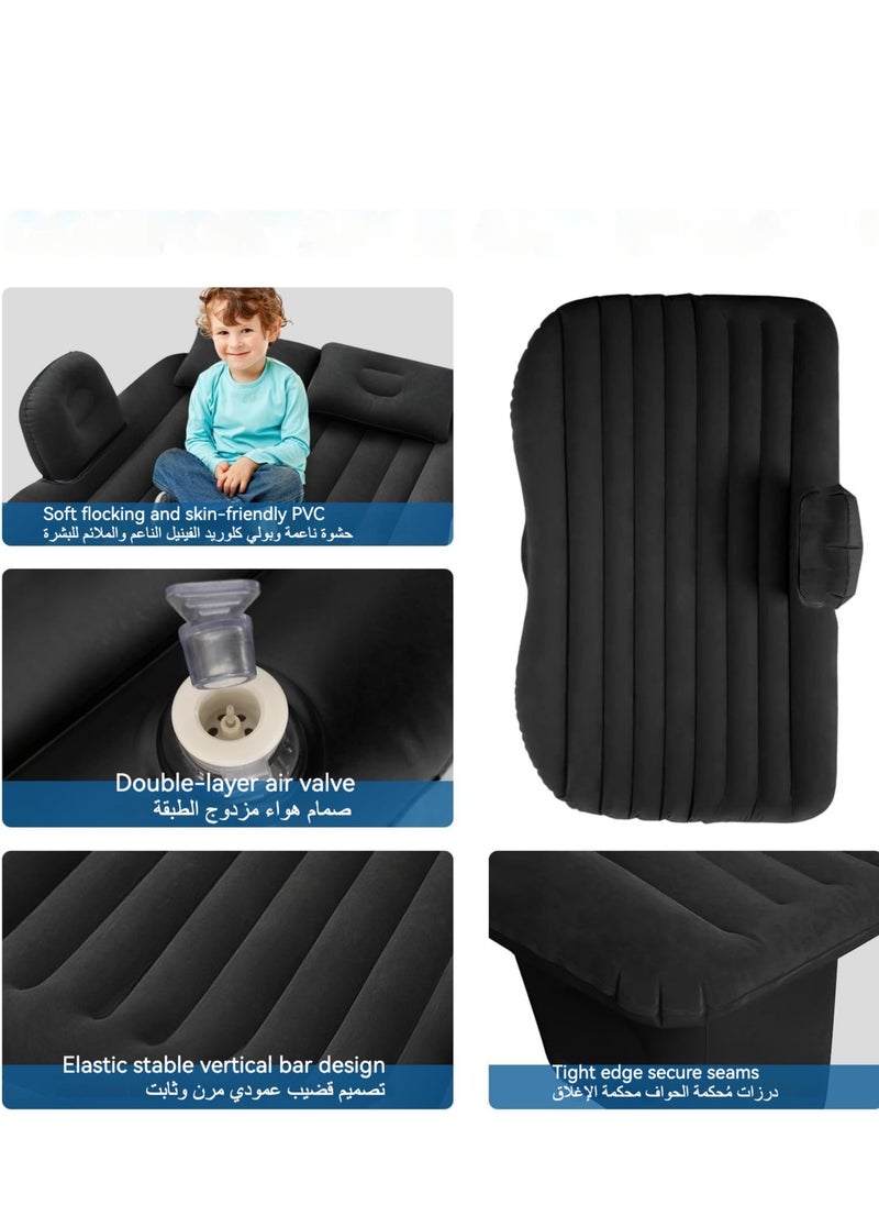 Generic - Huake Car Inflatable Mattress, Folding Car Bed, Travel Inflatable Back Seat Air Bed Cushion, Portable Camping Universal Suv Extended Air Sleeping Couch With Air Pillows - Image 1