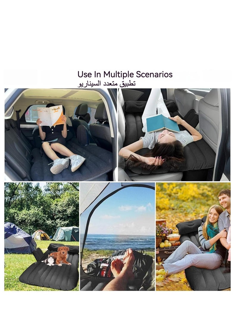 Generic - Huake Car Inflatable Mattress, Folding Car Bed, Travel Inflatable Back Seat Air Bed Cushion, Portable Camping Universal Suv Extended Air Sleeping Couch With Air Pillows - Image 1