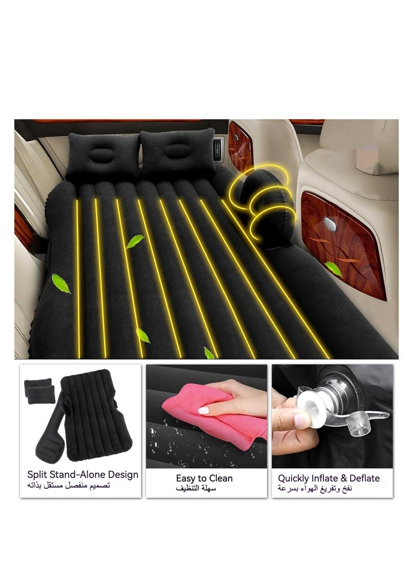 Generic - Huake Car Inflatable Mattress, Folding Car Bed, Travel Inflatable Back Seat Air Bed Cushion, Portable Camping Universal Suv Extended Air Sleeping Couch With Air Pillows - Image 1