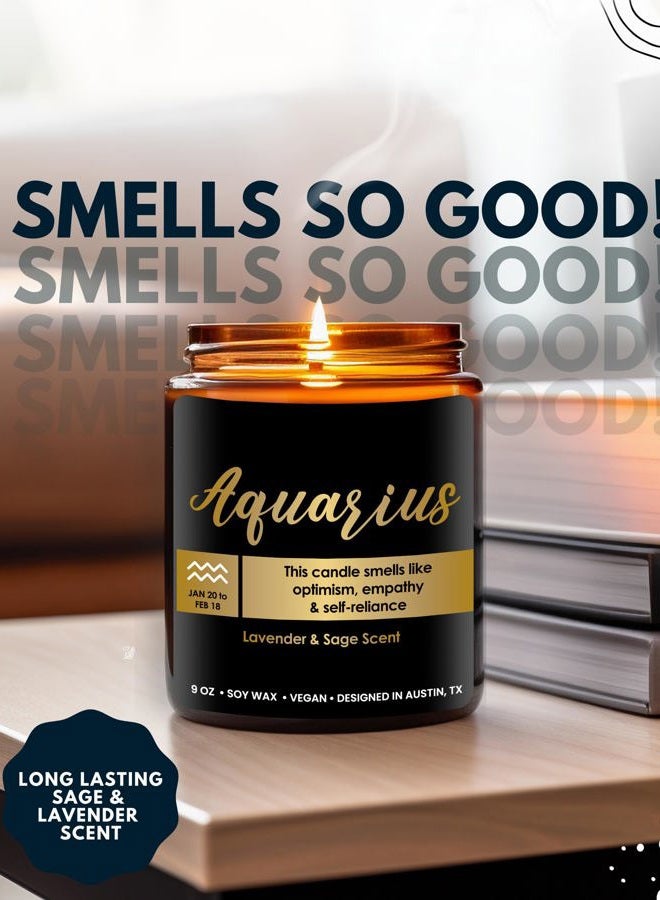 Rosa Vila Aquarius Candle, Aquarius Gift Zodiac Candles, Aquarius Birthday Gifts For Astrology Lovers, Aquarius Gifts For Women & Men, Aquarius Birth Gift, Astrology Gifts For Women, Sign Zodiac Gifts For Women - Image 5
