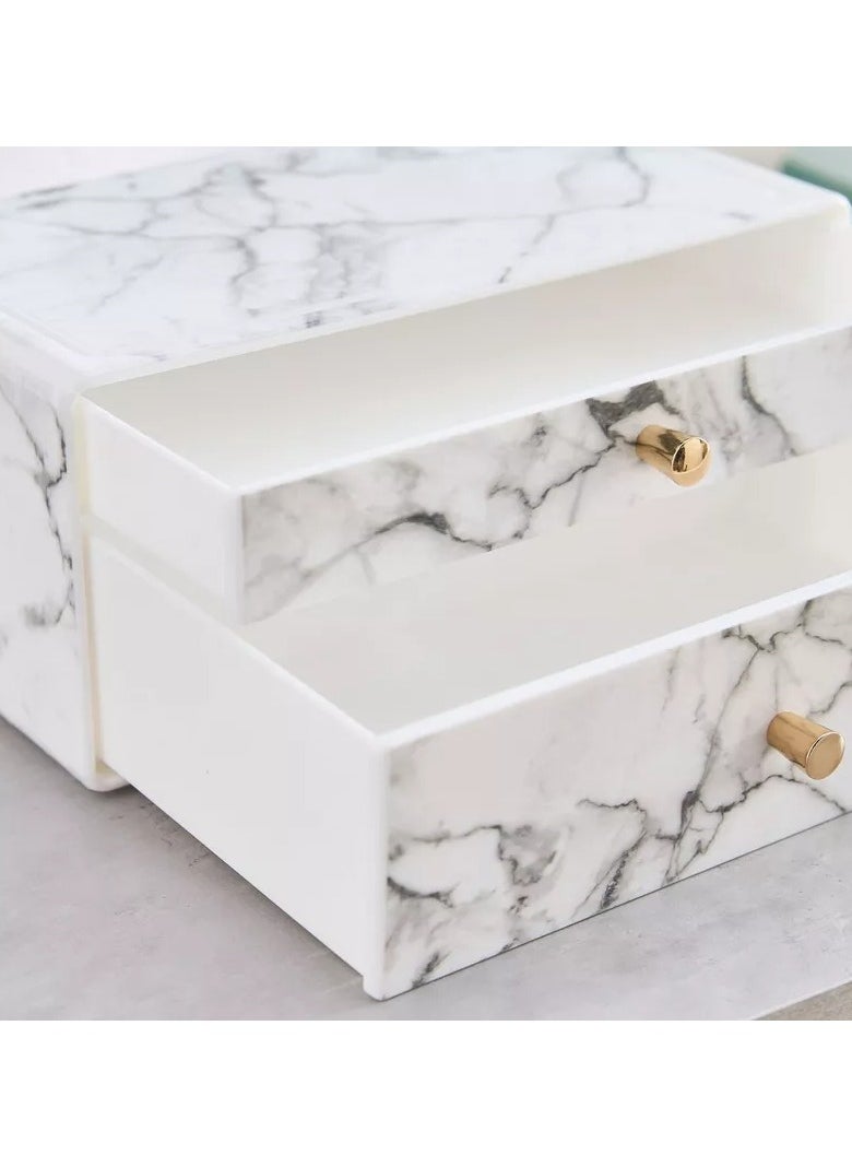 Home Box Magnus 2-Tier Storage Drawer Box with Knobs  - Image 3