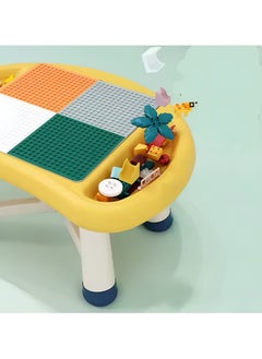 EMZJ Kids Playing  Mushroom Block Table and Chair with Lego Blocks And Small Toys set  - Image 3