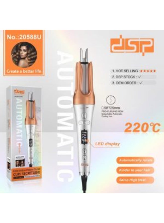 دي اس بي اداة تجعيد الشعر الأوتوماتيكية وصنع الكيرلي من دي اس بي جهاز لف الشعر الأوتوماتيك، سيراميك، حرارة 220°، لفافة شعر بدوران ذكي لكيرلي ثابت ولامع ضد التشابك والحروق موديل 20588U - Image 4