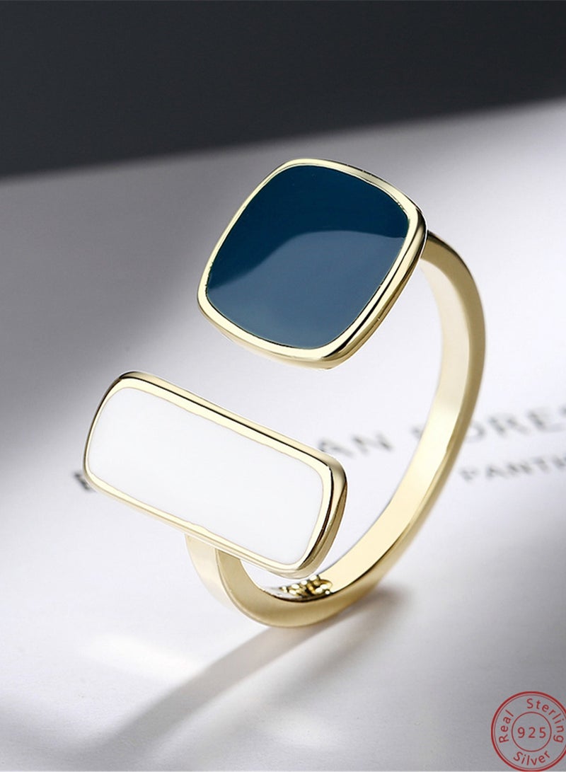 صندوق هدايا دائري من نوع الإيبوكسي الهندسي مقاس 925 فضي بالكامل ، جو عصري ، سيوفر عيد الحب هدايا ، مزاجه ، فتاة متعددة الاستخدامات - Image 2