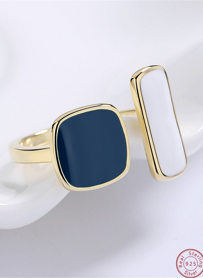 صندوق هدايا دائري من نوع الإيبوكسي الهندسي مقاس 925 فضي بالكامل ، جو عصري ، سيوفر عيد الحب هدايا ، مزاجه ، فتاة متعددة الاستخدامات - Image 4