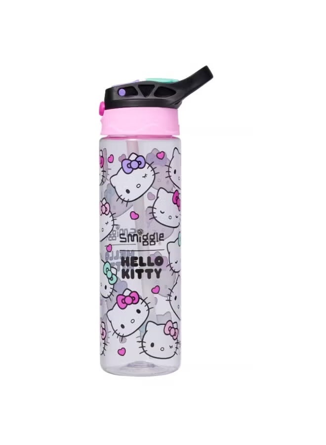 Smiggle x Hello Kitty Kids 650ml Leak-proof Straw Water Bottle - Image 1