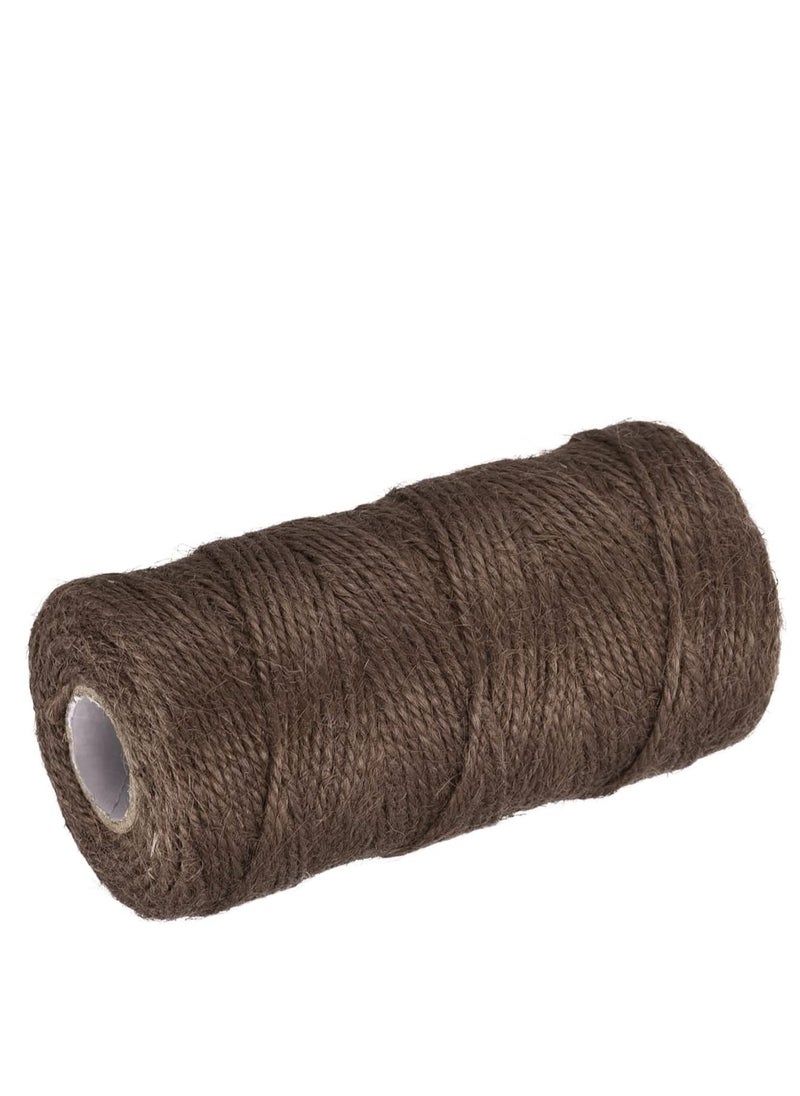 Generic 3 Layers Dyed Cotton Rope for Macrame and Gift Wrapping 250g (Brown)  - Image 1