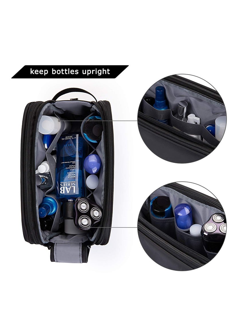 إكسفور حقيبة غسيل للرجال، حقيبة غسيل السفر مع مجموعة Dopp، حزمة حلاقة كبيرة مقاومة للماء، ملحقات لمنتجات الغسيل (أسود) - Image 5