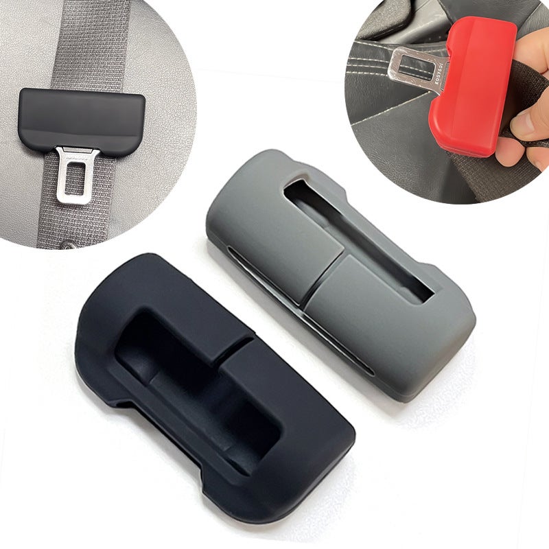 Car Universal Safety Belt Buckle Protective Cover Car Supplies Front Row Large Silicone Safety Belt Buckle Cover - Image 3