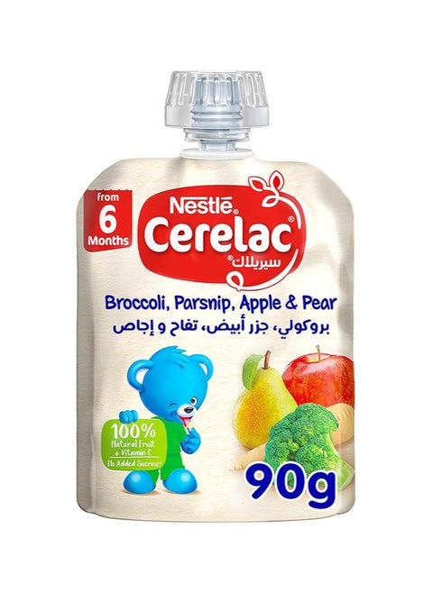 Fruits and Vegetables puree pouch broccoli parsnip apple and pear 90g