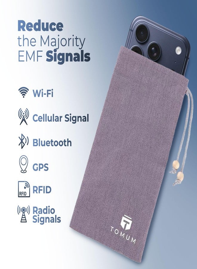 TOMUM EMF Shield Sleeve for Cell Phone - EMF Protection Smartphone Pouch - Anti EMP Bag - Signal Blocking Case for Radiation EMP 5G RFID Grey - Image 3