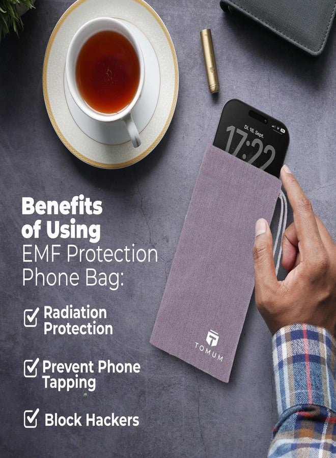 TOMUM EMF Shield Sleeve for Cell Phone - EMF Protection Smartphone Pouch - Anti EMP Bag - Signal Blocking Case for Radiation EMP 5G RFID Grey - Image 5