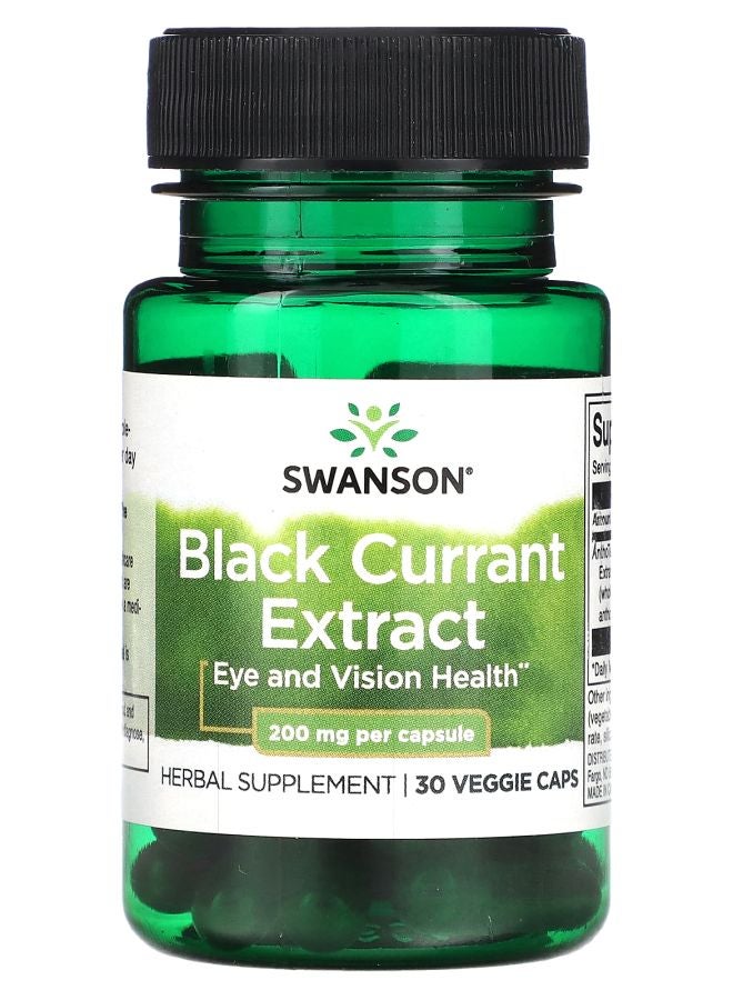 Black Currant Extract 200 mg 30 Veggie Caps