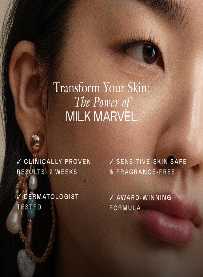 سيروم إيديم ميلك مارفل لعلاج البقع الداكنة، سيروم للوجه غني بفيتامين سي والنياسيناميد، مزيل للبقع الداكنة للوجه والجسم، مصحح طبيعي للبقع الداكنة للعناية بالبشرة، 1 أونصة - Image 2