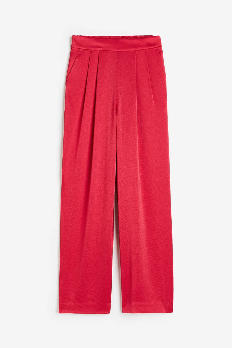 H&M Wide satin trousers